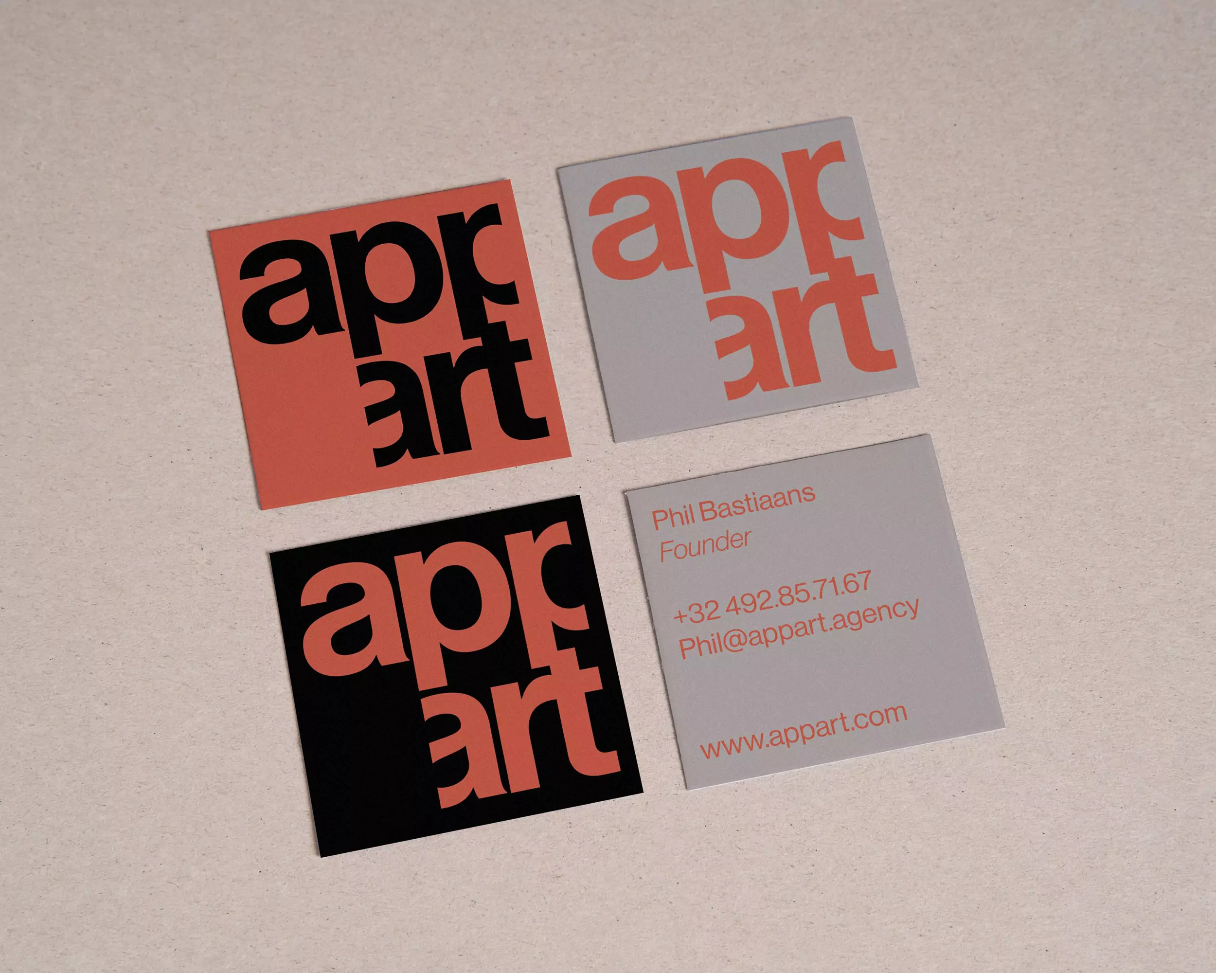 Appart Visual Identity - Business Card Design
