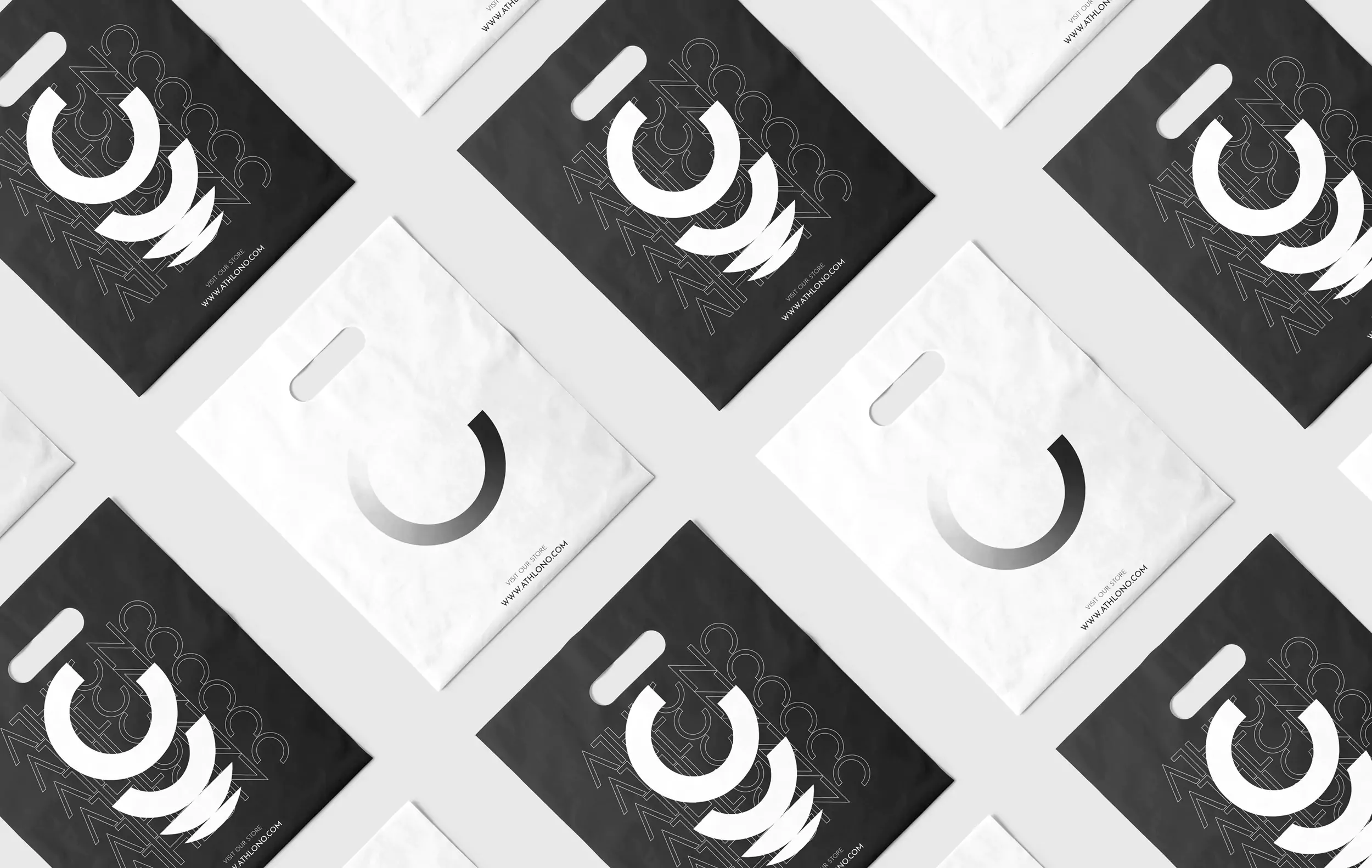 Athlono Brand Identity - Plastic Bag Design