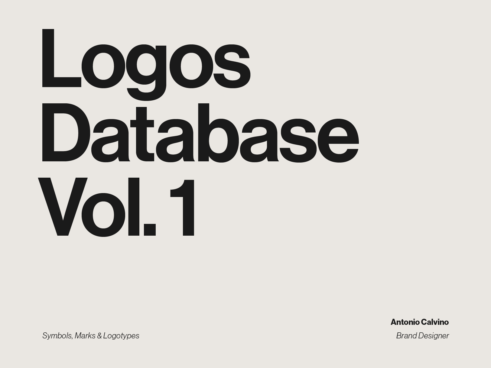 Logos Database Vol.1 Cover