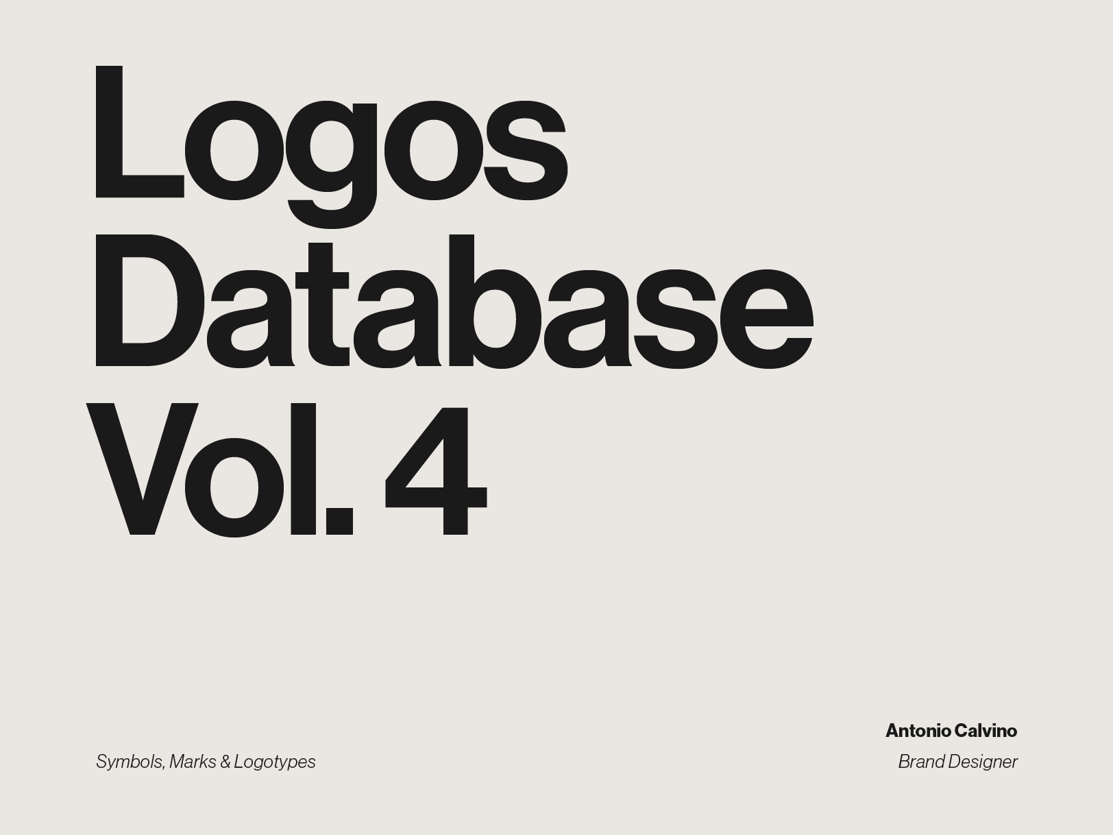 Logos Database Vol. 4 Cover