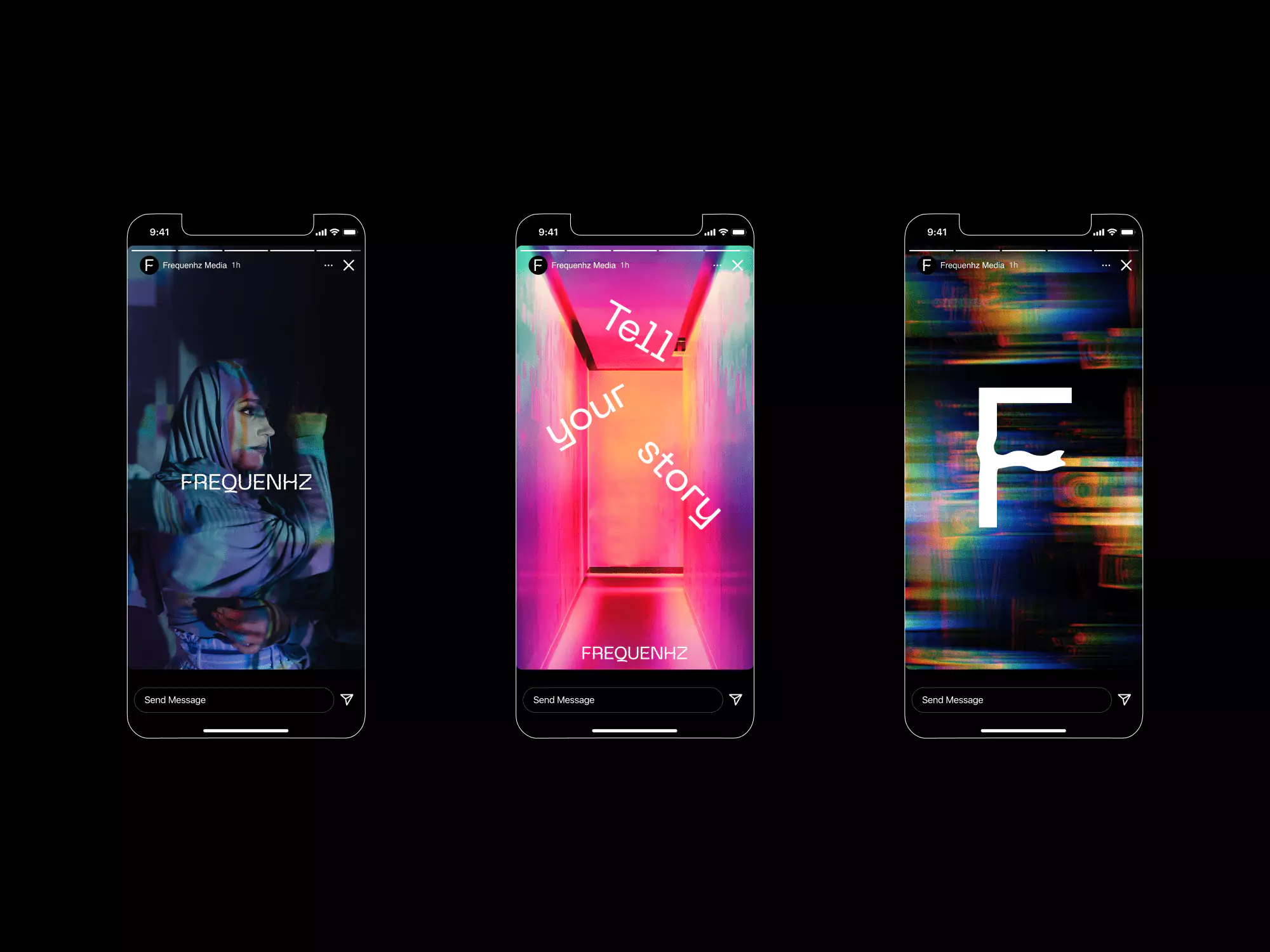 Visual Identity for Frequenhz - Instagram Social Media Contents Design
