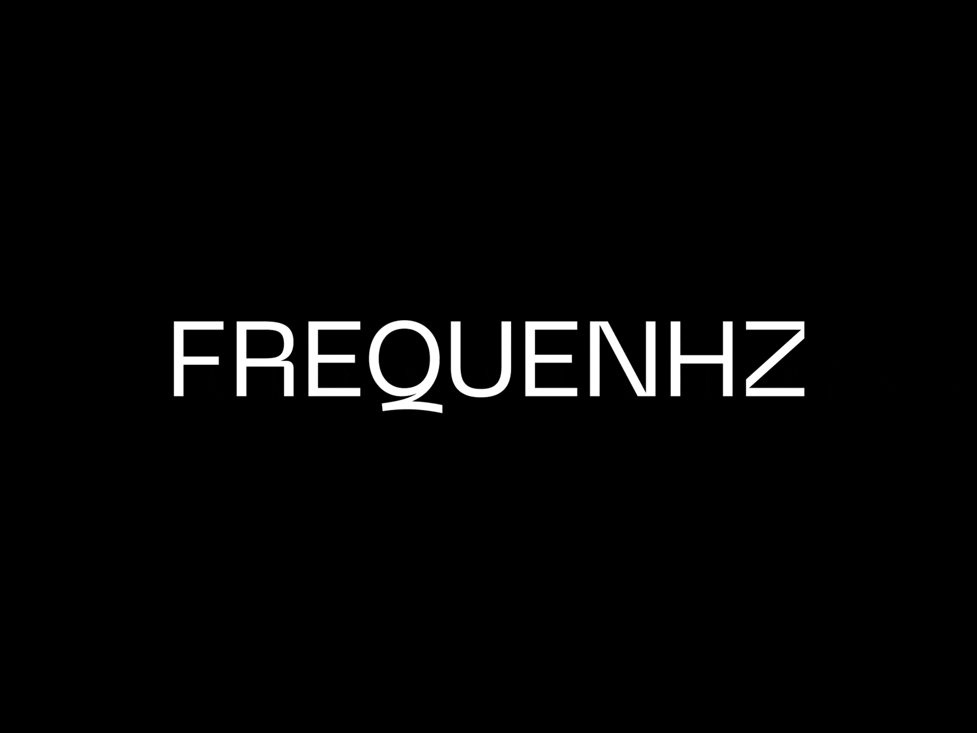 gif frequenhz logotype from normal to glitched