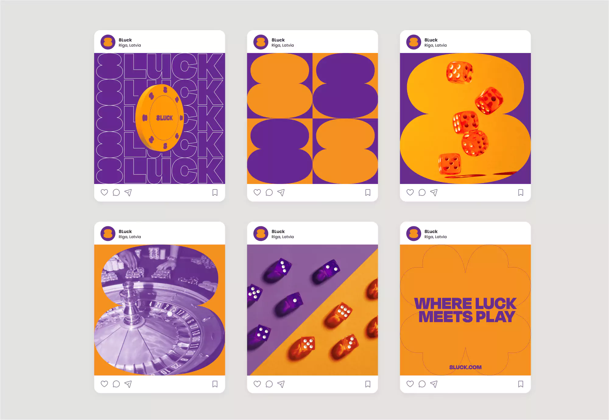 Visual Identity for 8luck - Social Media Content Design